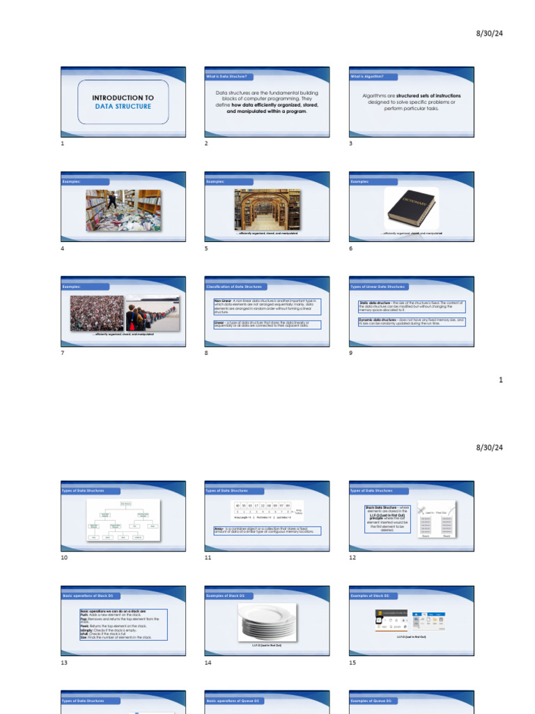DSA Introduction | PDF | Queue (Abstract Data Type) | Algorithms And ...