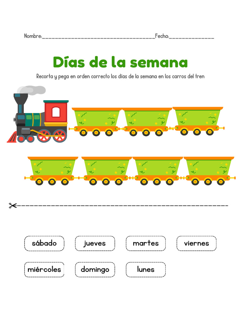 Actividad Los Días de La Semana | PDF