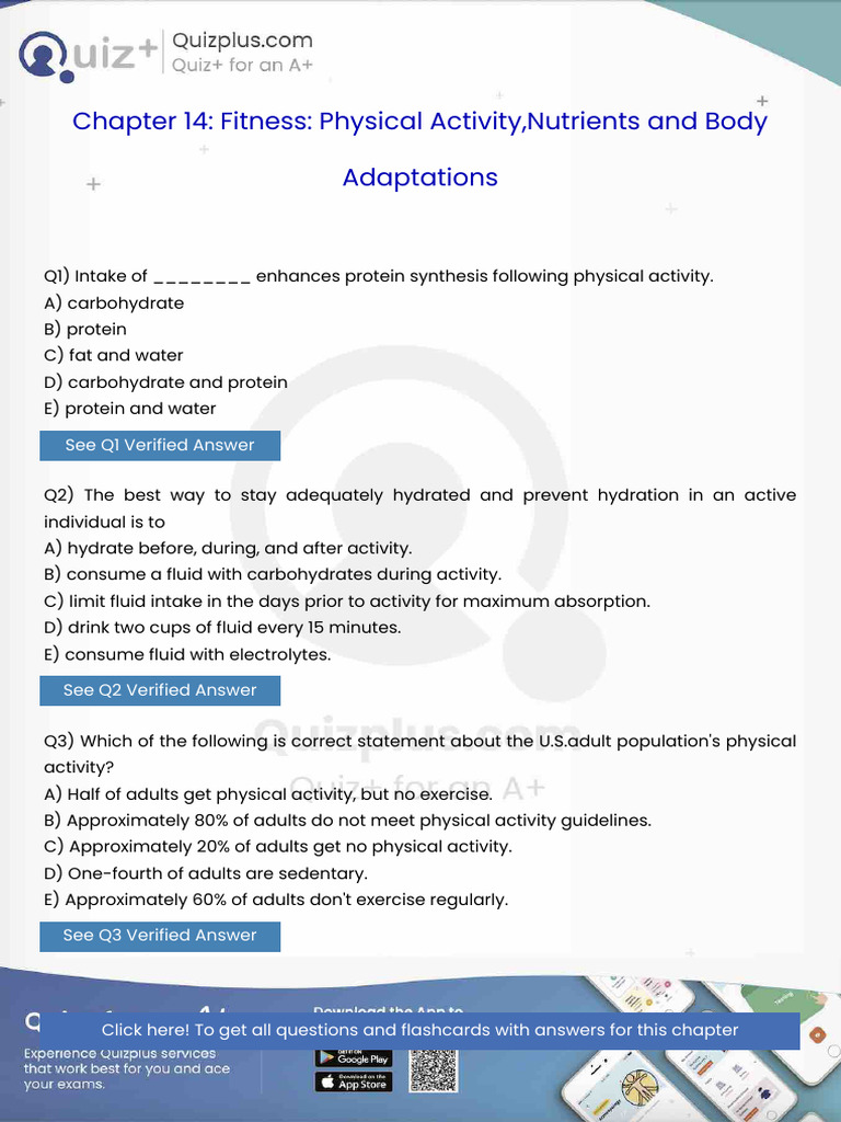 Intake of Enhances Protein Synthesis Following Physical Activity | PDF ...