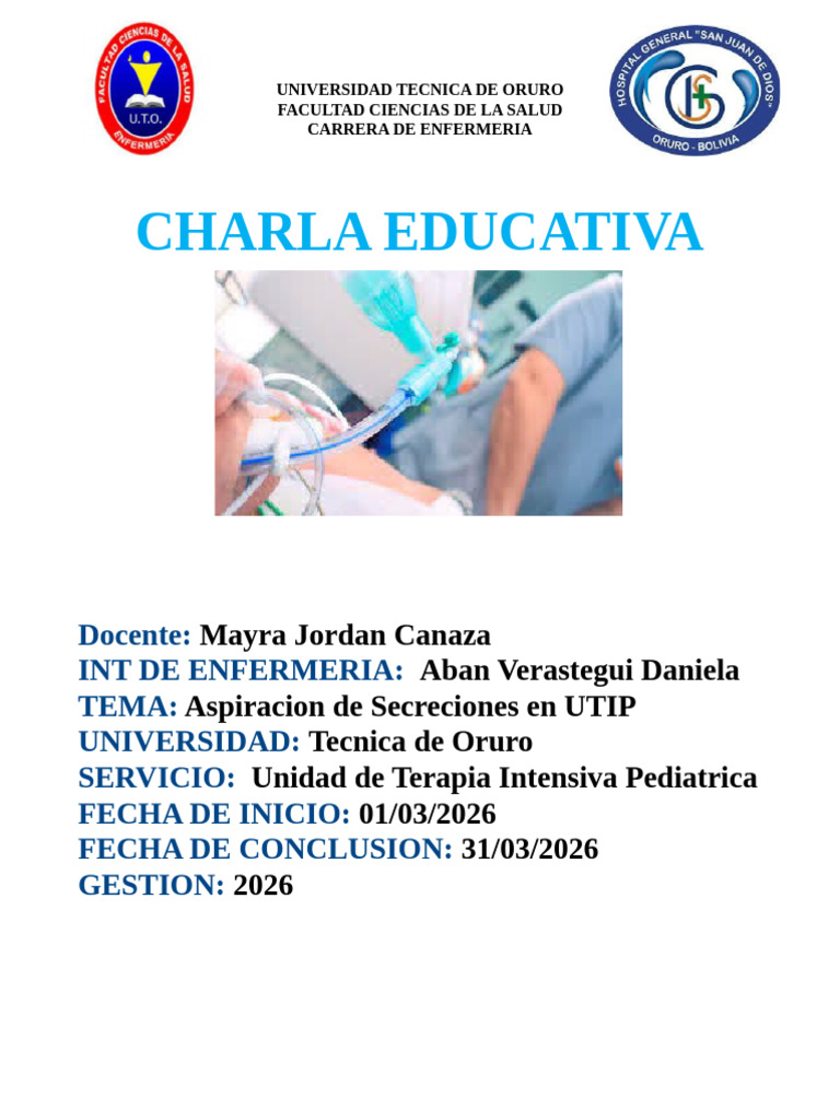 Charla Educativa UTIP OFICIAL | PDF | Sistema respiratorio | Medicina ...