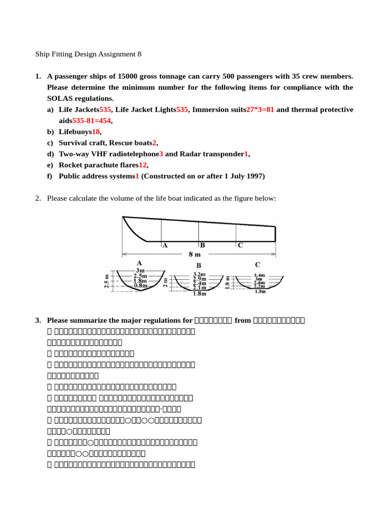 Ship Fitting Design Assignment 8 | PDF | Ships | Watercraft