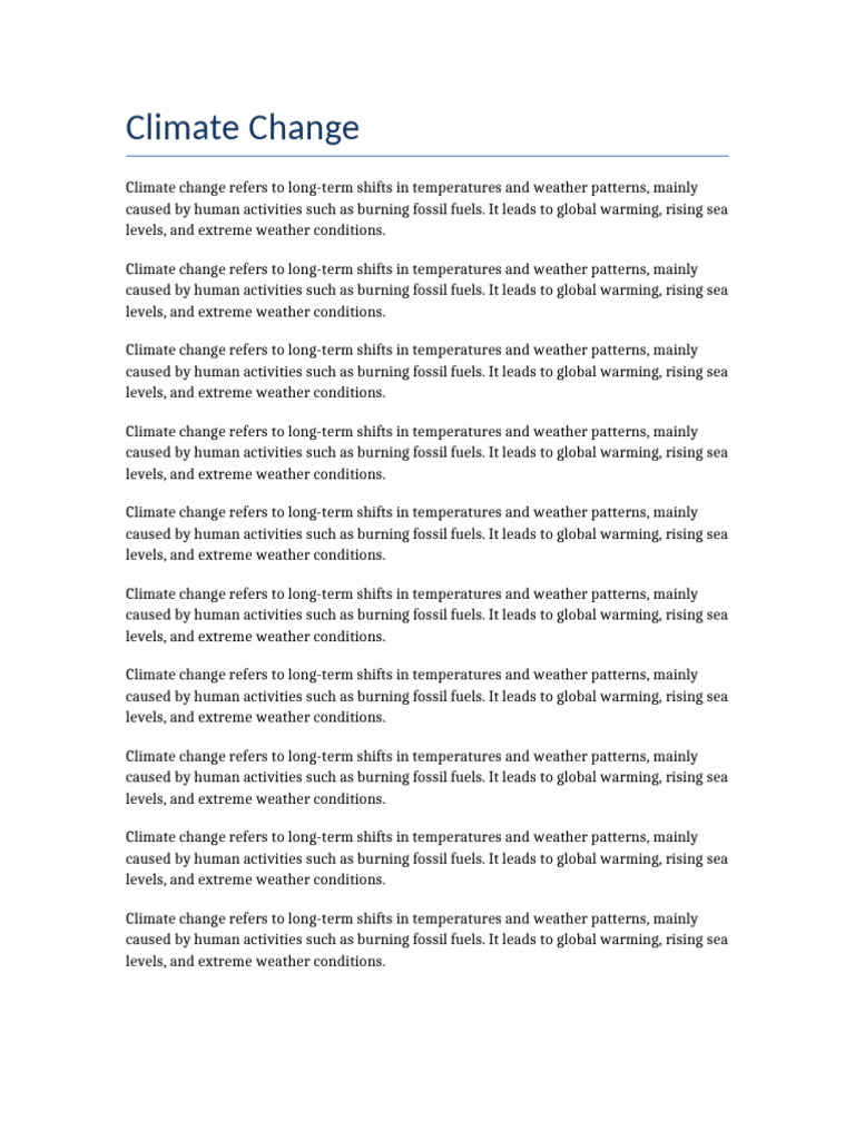 Climate Change Document | PDF | Climate Change | Climate