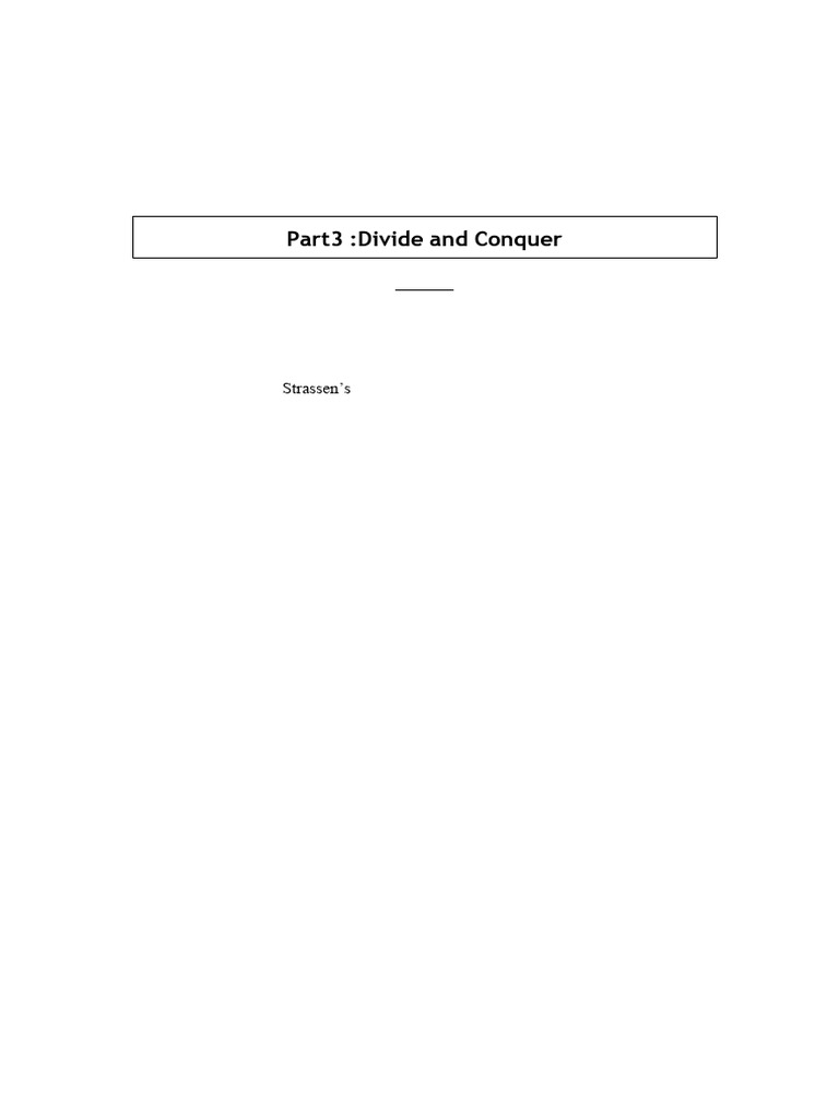 Divide and Conquer | PDF