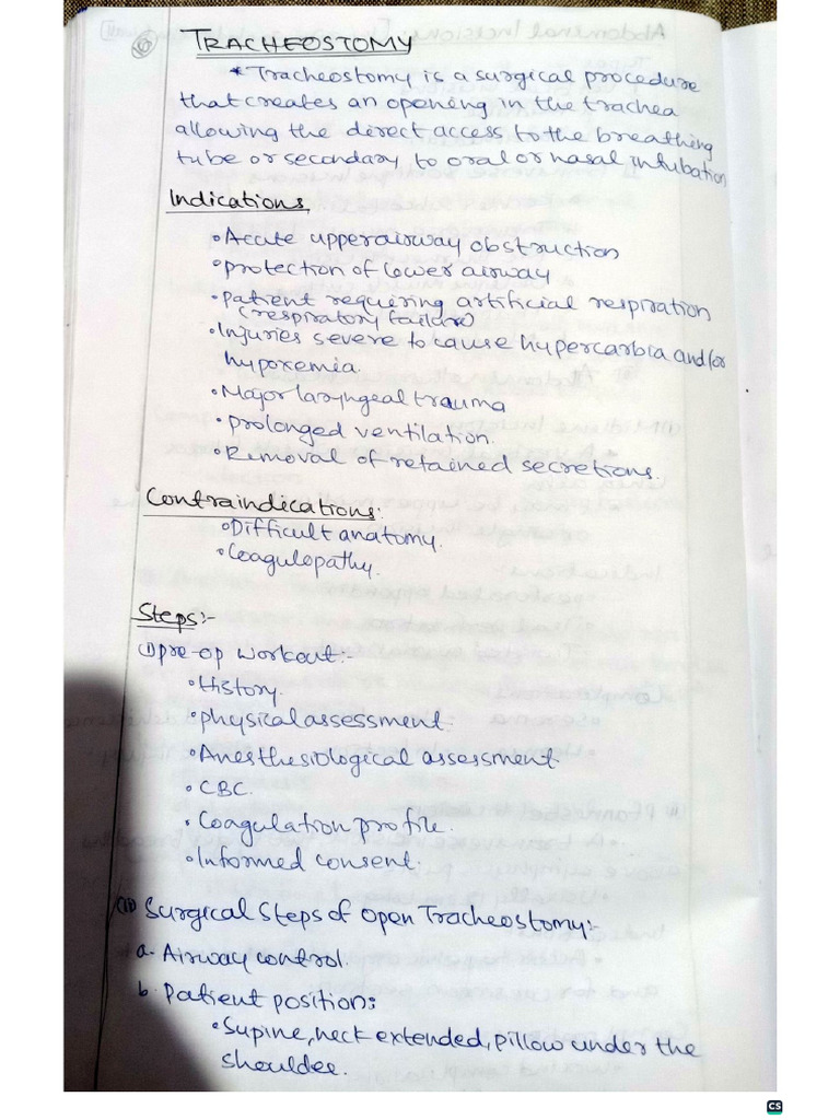 ET & Tracheostomy Notes | PDF