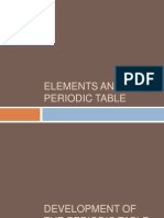 Elements and The Periodic Table