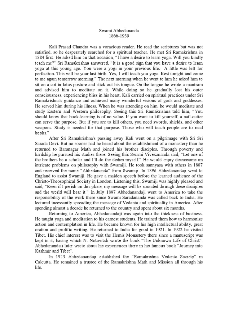 Life of Ramakrishna's Disciples | PDF | Ramakrishna | Sarada Devi