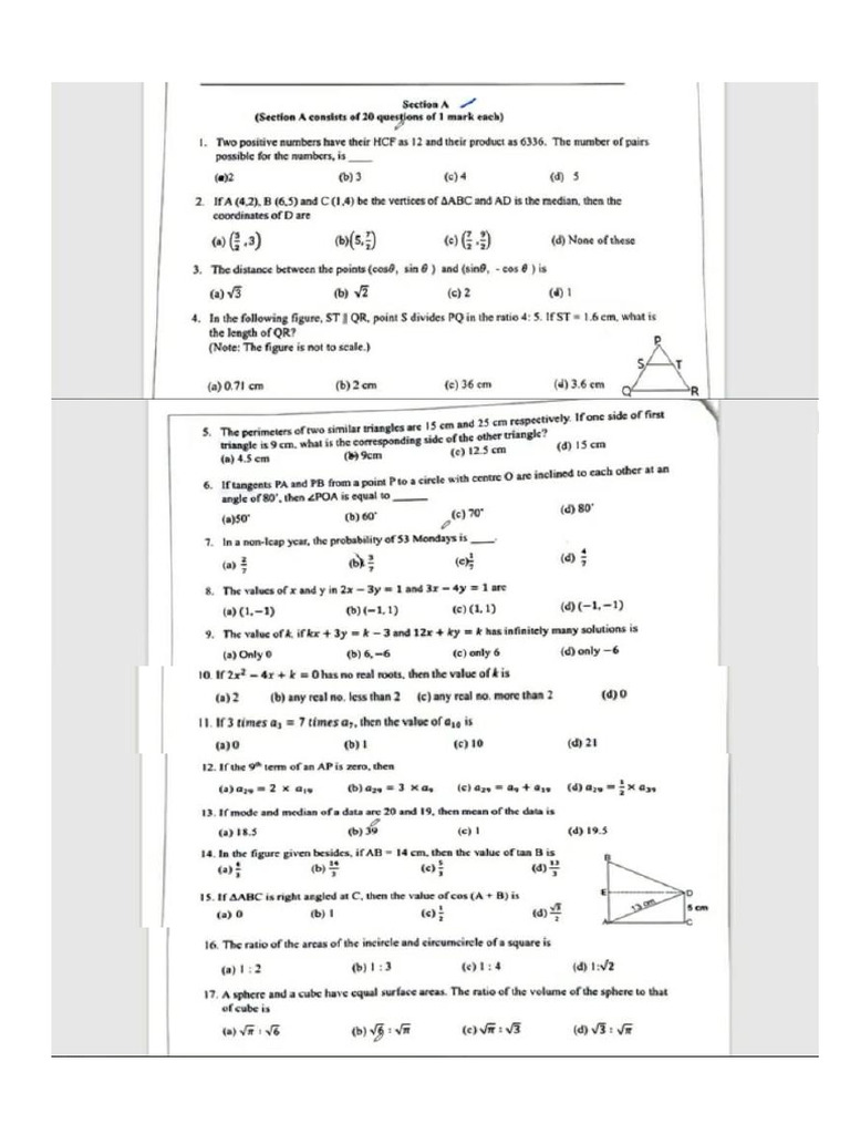 Maths Set 2 | PDF