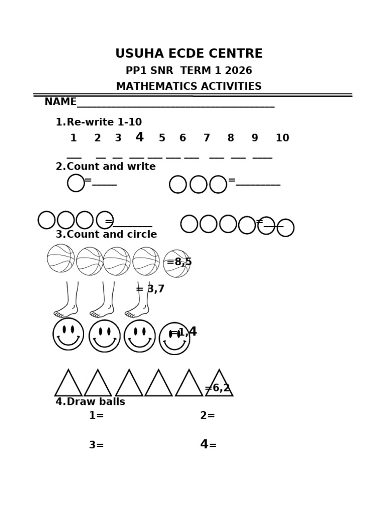SNR Pp1 Term 1 2026 Mathematics | PDF