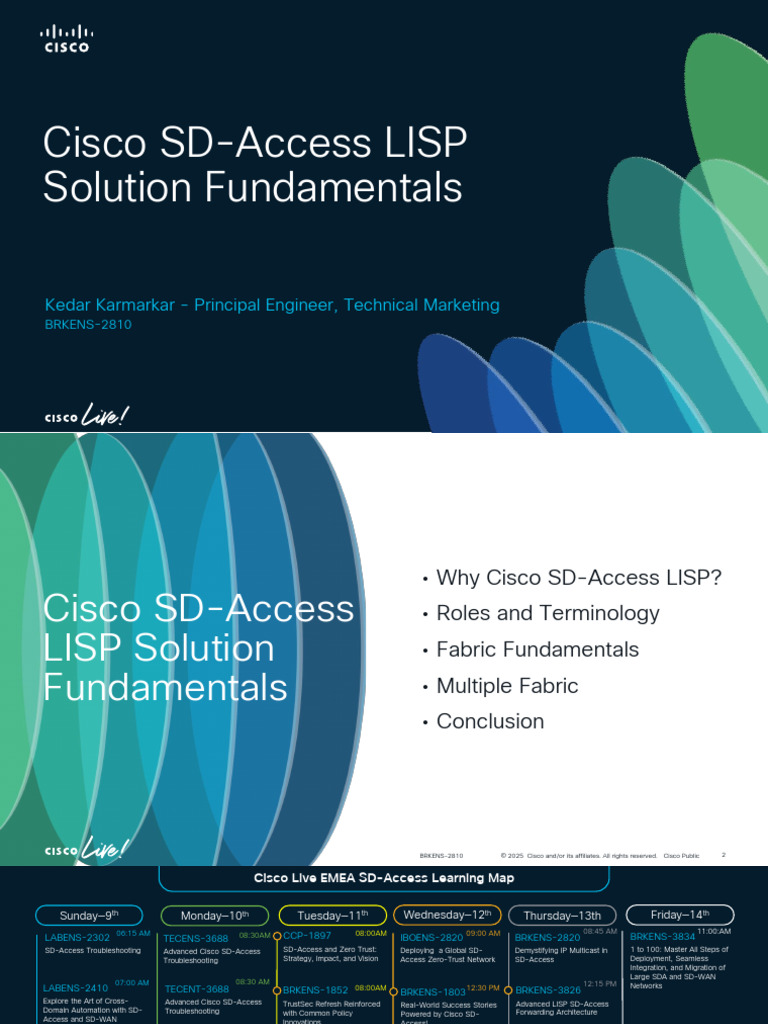 BRKENS-2810 SD-Access LISP Solution Fundamentals | PDF | Computer ...