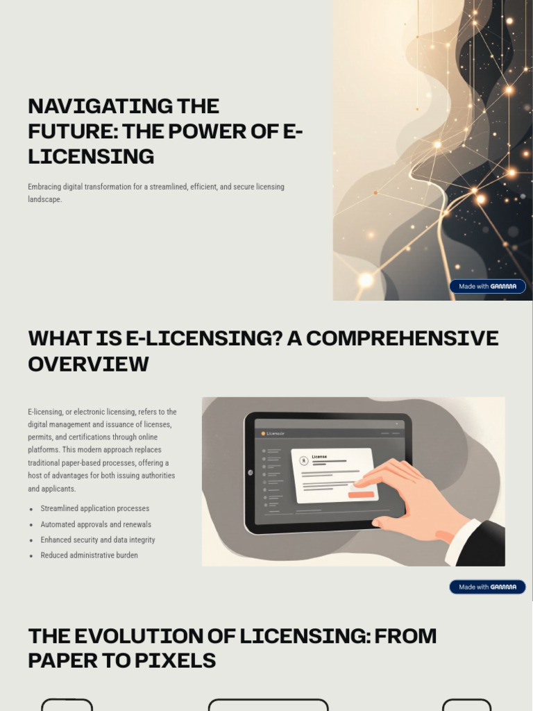 Navigating The Future The Power of E Licensing | PDF | Computer ...
