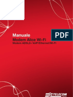 Alice ADSL WFI Modem - Alice Gate VoIP 2 Plus WiFi - MANUALE USER GUIDE Modem Pirelli Manuale