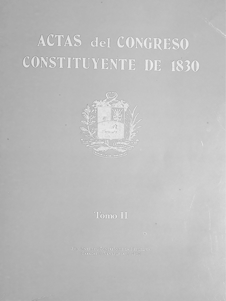 Actas Del Congreso Constituyente | PDF | Gobierno