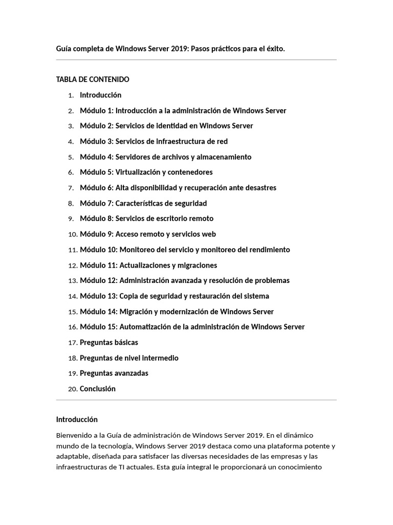 Guía Completa de Windows Server 2019 | PDF | Grupo de computadoras ...
