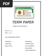 project  report on integrated circuit