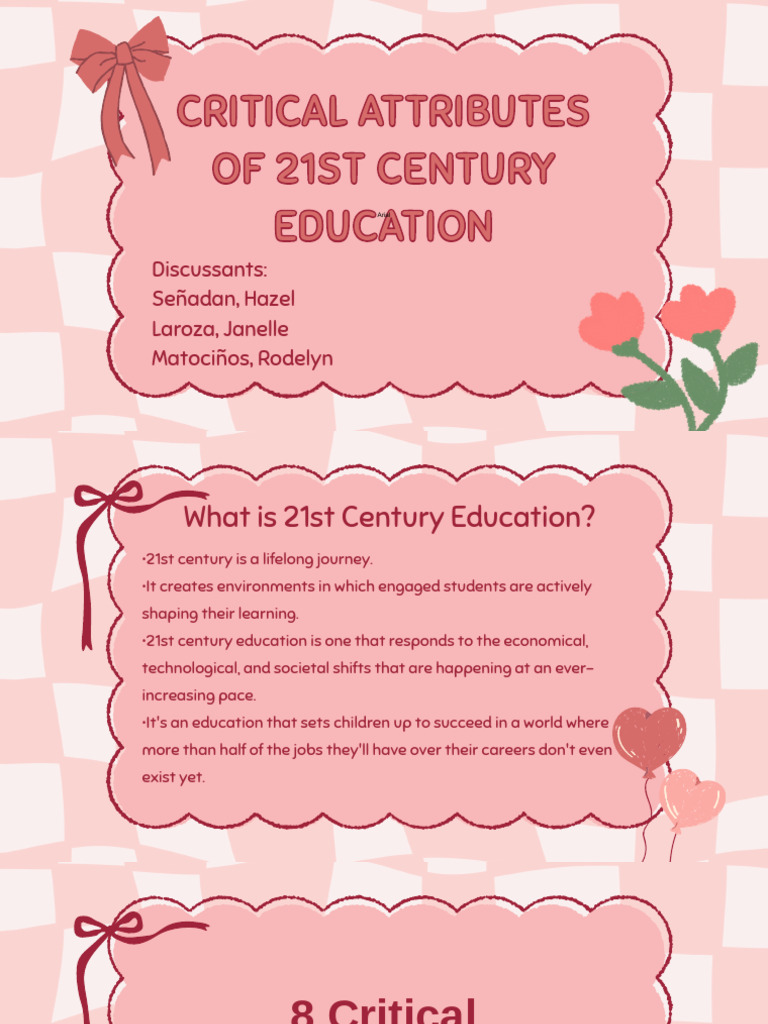 Critical Attributes of 21st Century Education | PDF | Learning | Teachers
