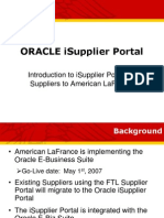 Oracle Isupplier Portal: Introduction To Isupplier Portal For Suppliers To American Lafrance