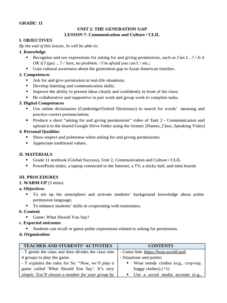 G11 U2 L7 Communication and Culture - CLIL | PDF | Communication ...