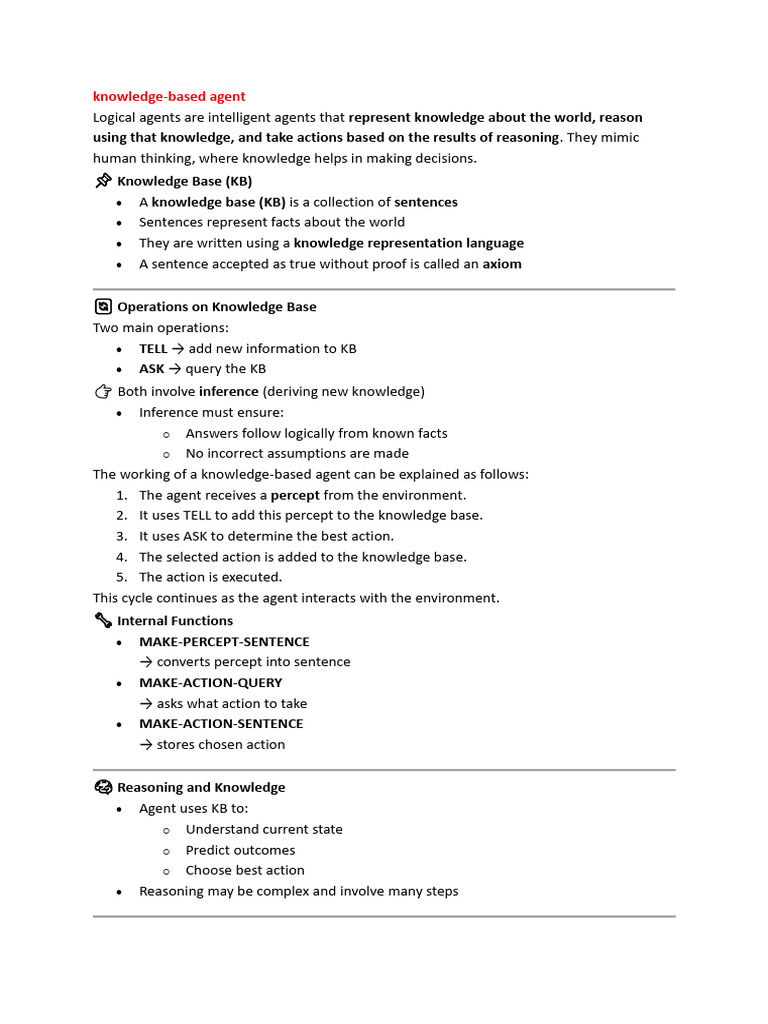 Unit 3 Full Notes AI | PDF | Knowledge Representation And Reasoning | Logic