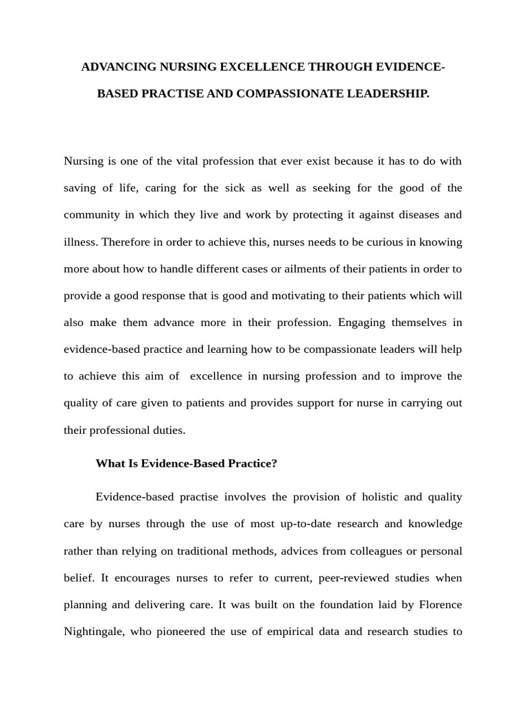 Nursing Research | PDF | Nursing | Evidence Based Practice