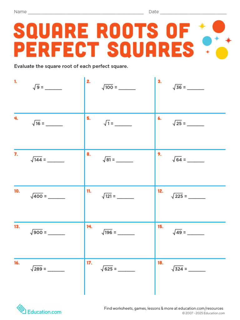 Square Roots of Perfect Squares | PDF