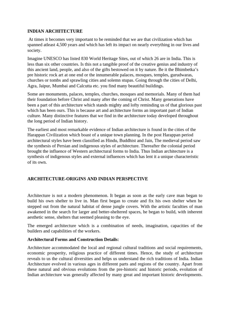 Indian Architecture UPSC | PDF