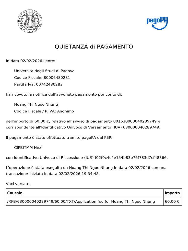 Ricevuta | PDF