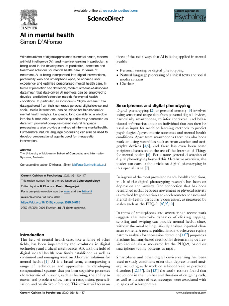 AI and Mental Health 2 | PDF