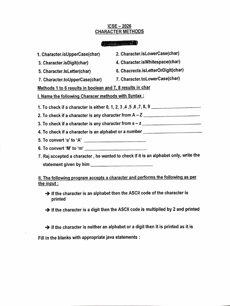 Character Methods-2026 - 260319 - 081855 | PDF | Computer Programming ...