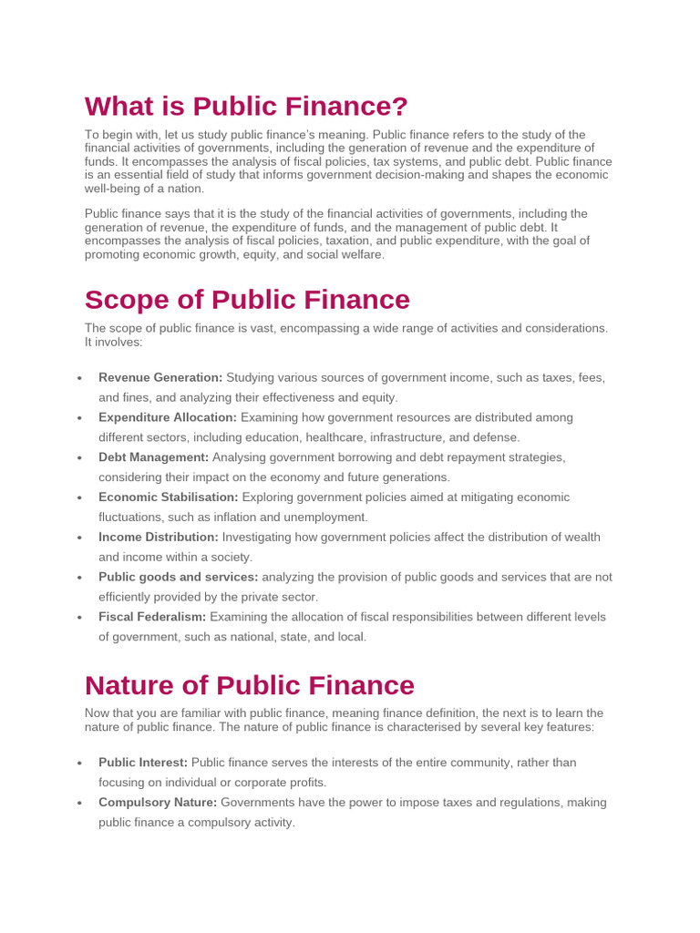 What Is Public Fin | PDF | Public Finance | Fiscal Policy