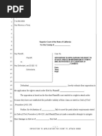 Sample Opposition To Application For Right To Attach Order in California