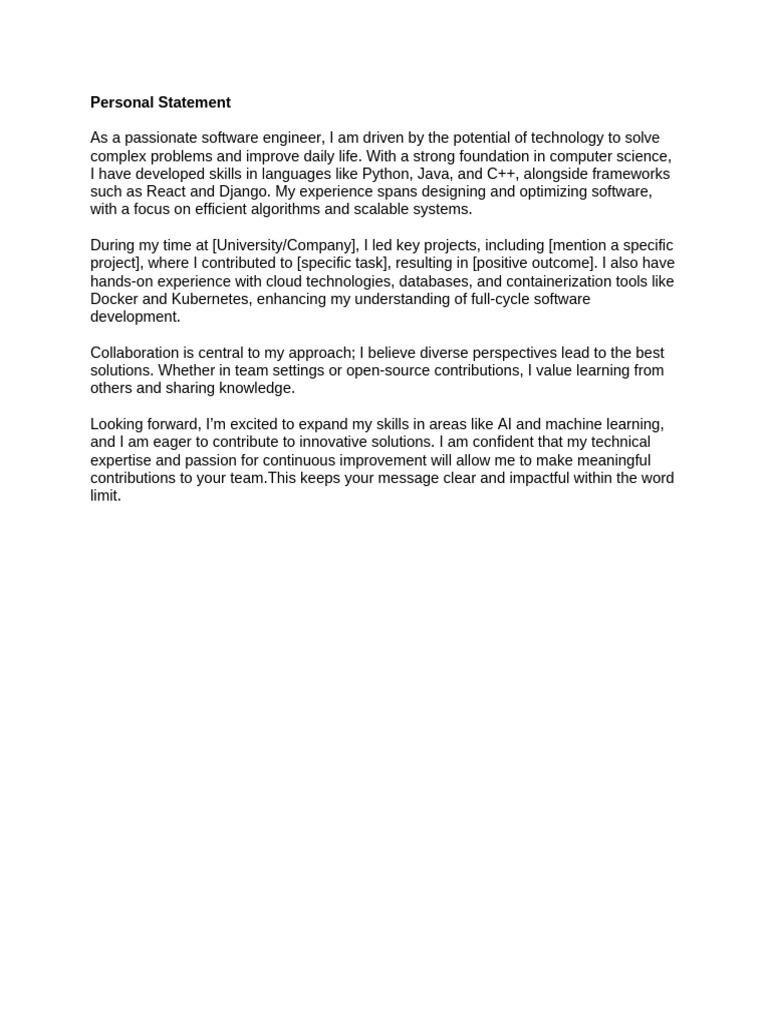 Personal Statement | PDF
