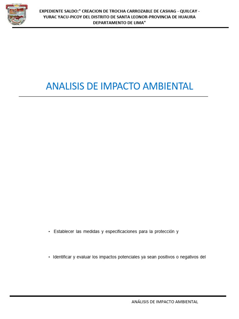Impacto Ambiental | PDF | Evaluación de impacto ambiental | Entorno natural