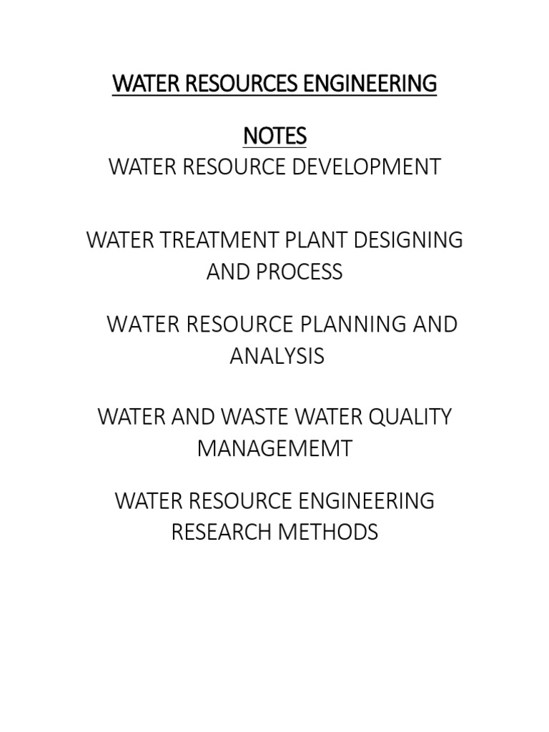 Nd1 Water Resources Engineering | PDF | Hydrogeology | Surveying