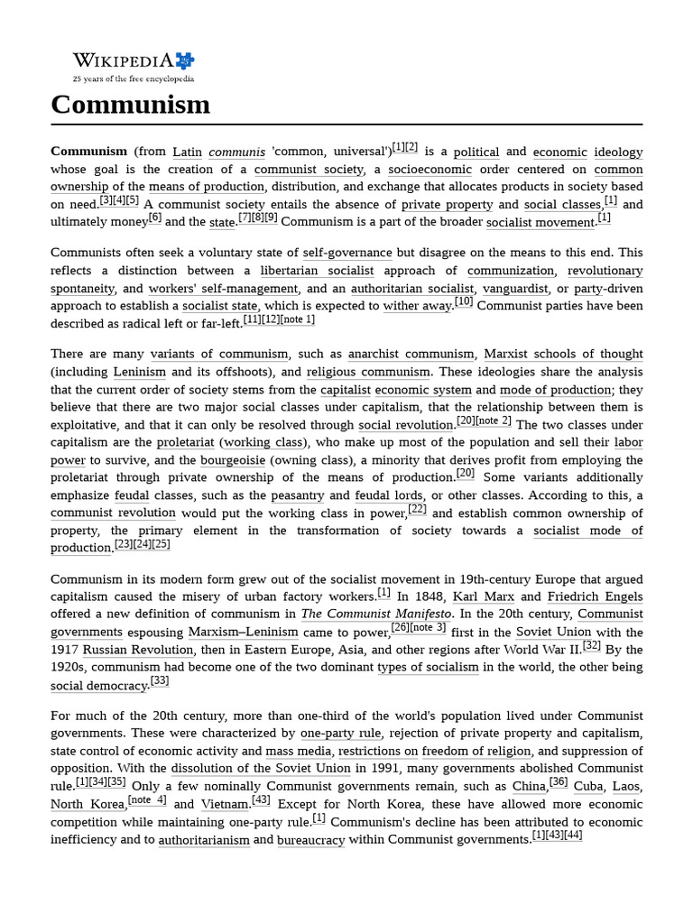 Communism | PDF | Communism | Marxism