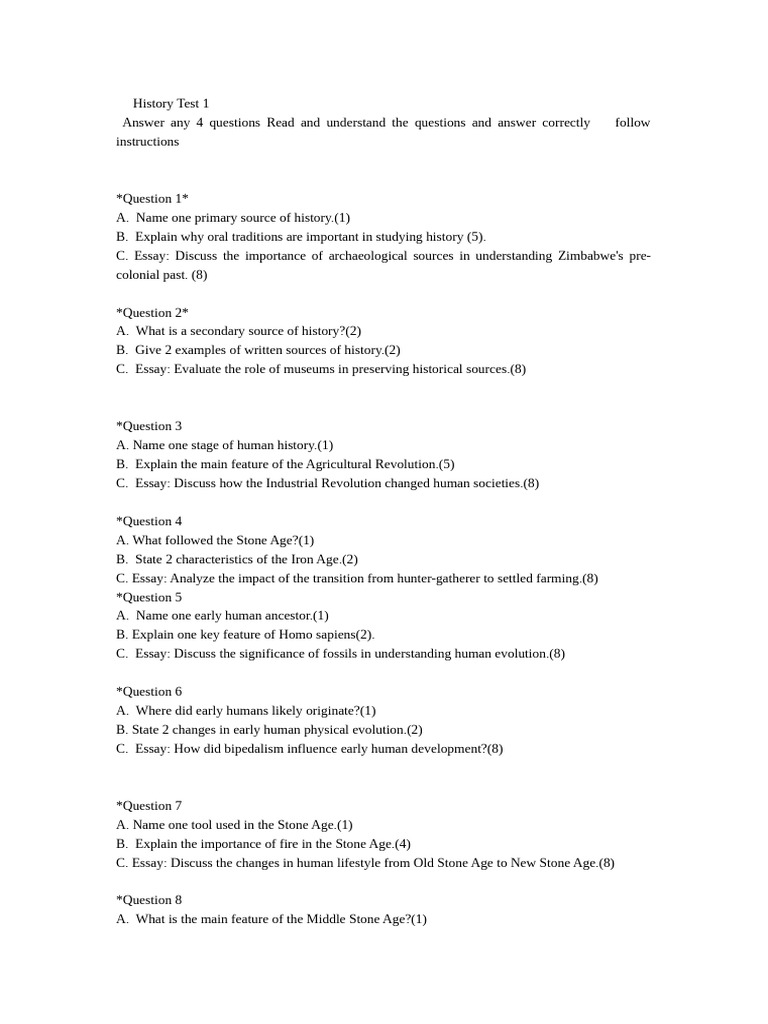 History Test 1 | PDF