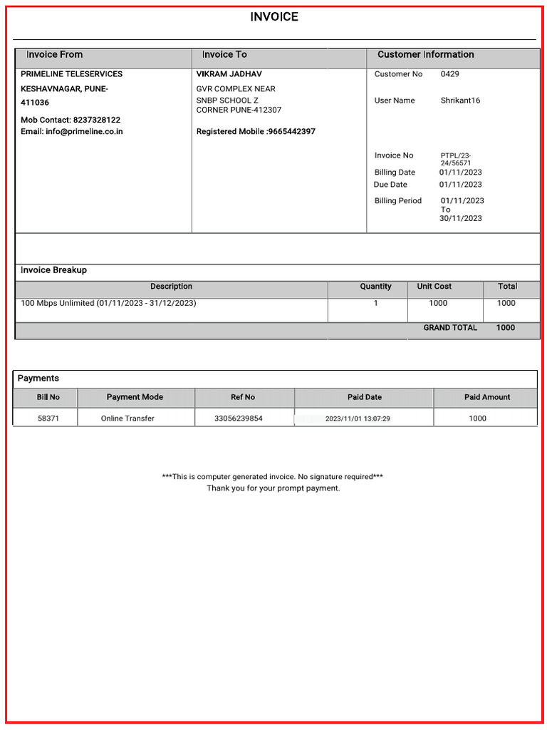 Dec Bill | PDF | Invoice | Computing