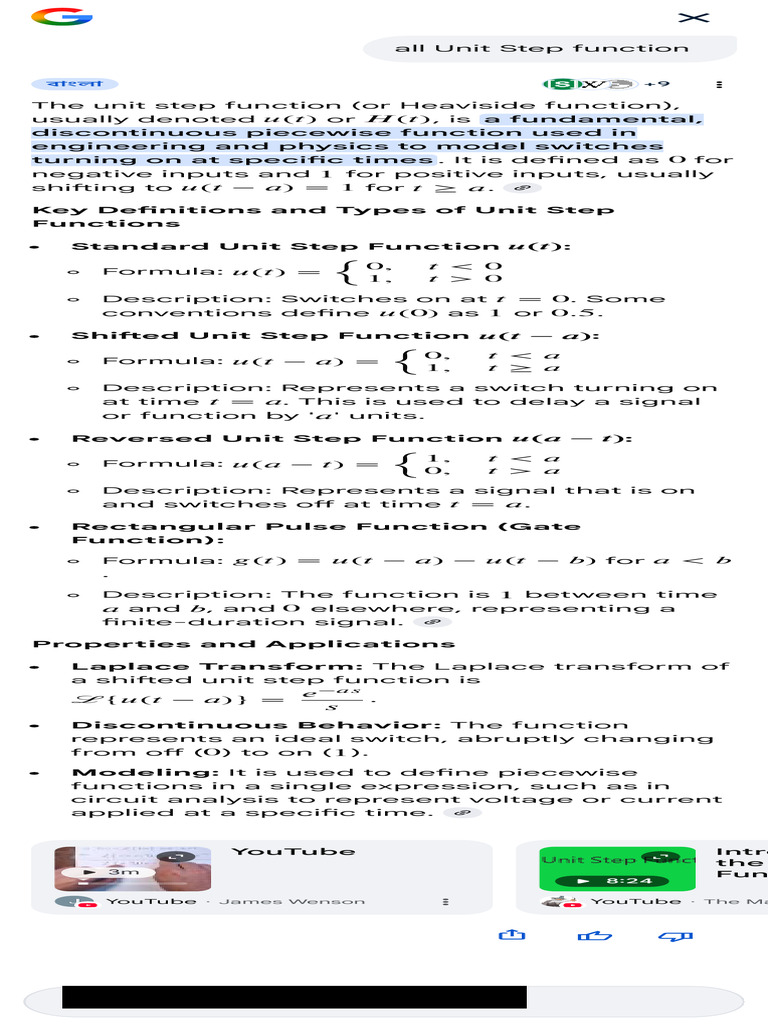All Unit Step Function - Google Search | PDF | Mathematical Relations ...