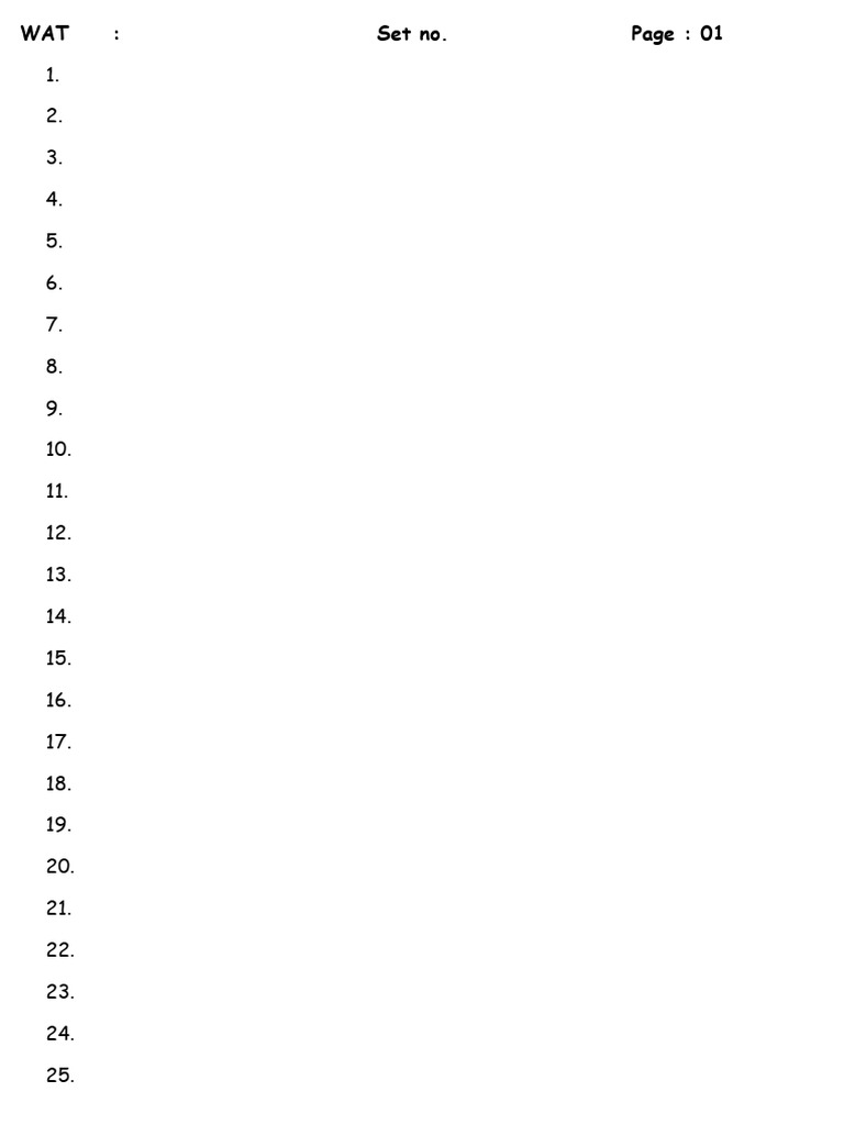 WAT Template | PDF