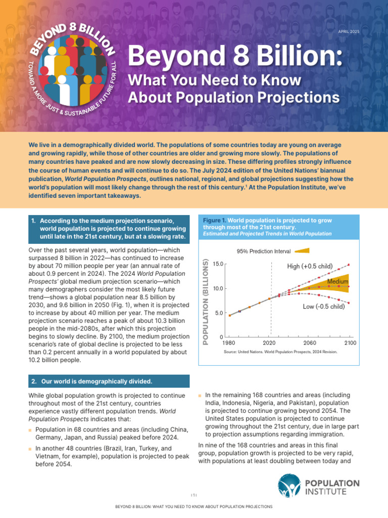 8 Billion Population Projections | PDF | World Population | Population ...