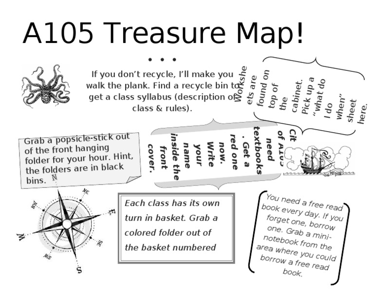 A105 Classroom Treasure Map Guide | PDF
