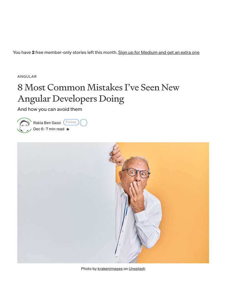 Angular Beginners Mistakes | PDF