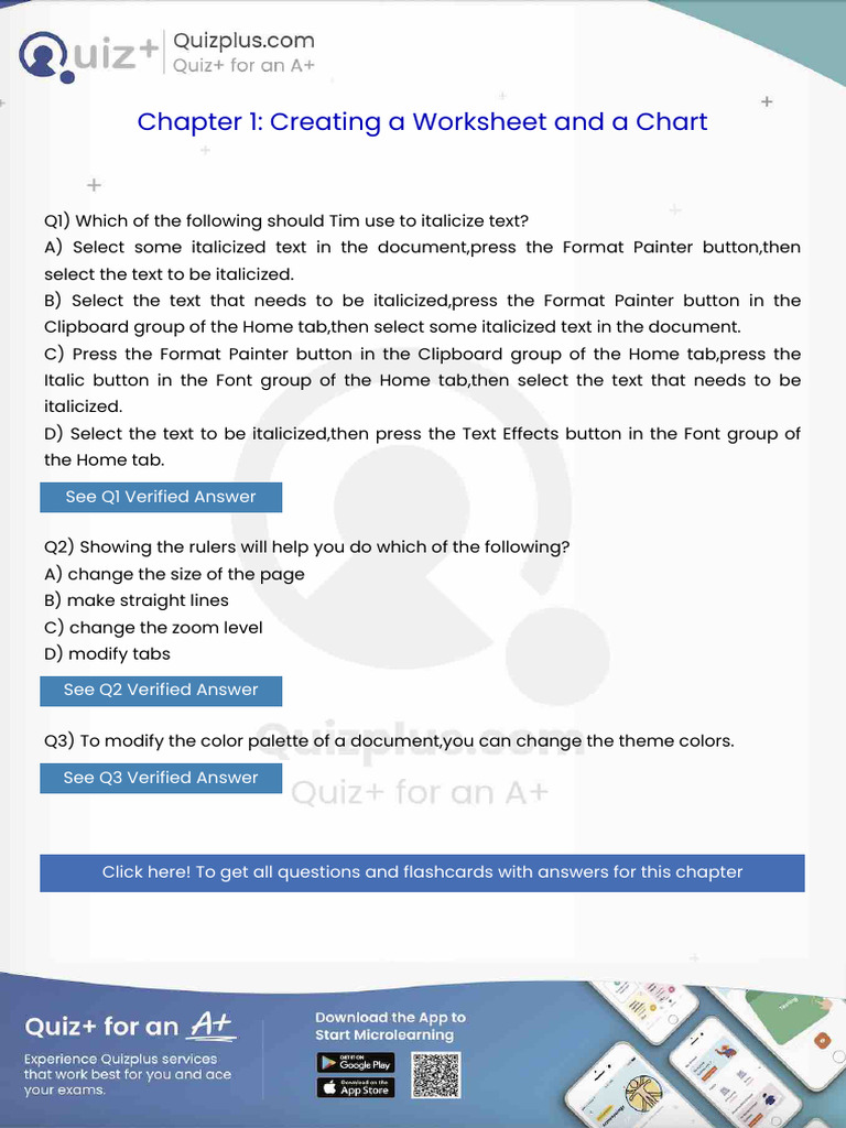Which of The Following Should Tim Use To Italicize Text | PDF ...