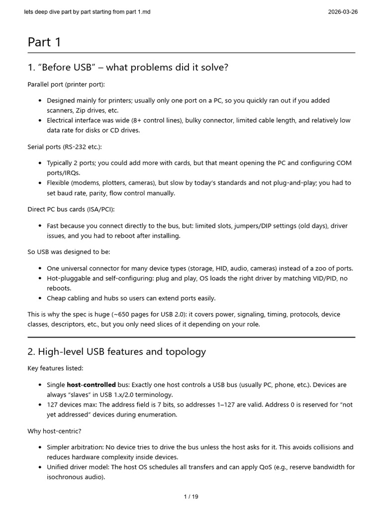 USB Part 1,2,3 | PDF | Usb | Information And Communications Technology