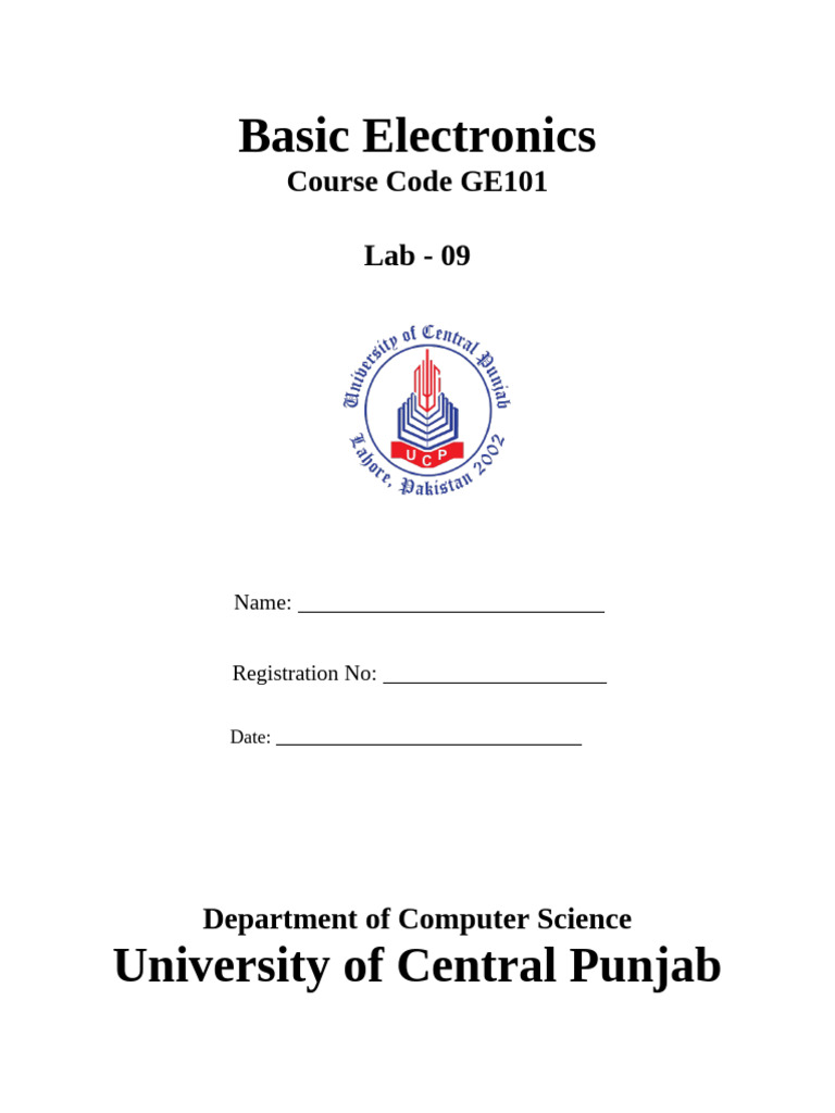 Lab 09 | PDF | Diode | Bipolar Junction Transistor