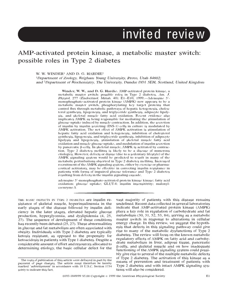 Energy-Sensing and Signaling by AMP-activated Protein Kinase in ...