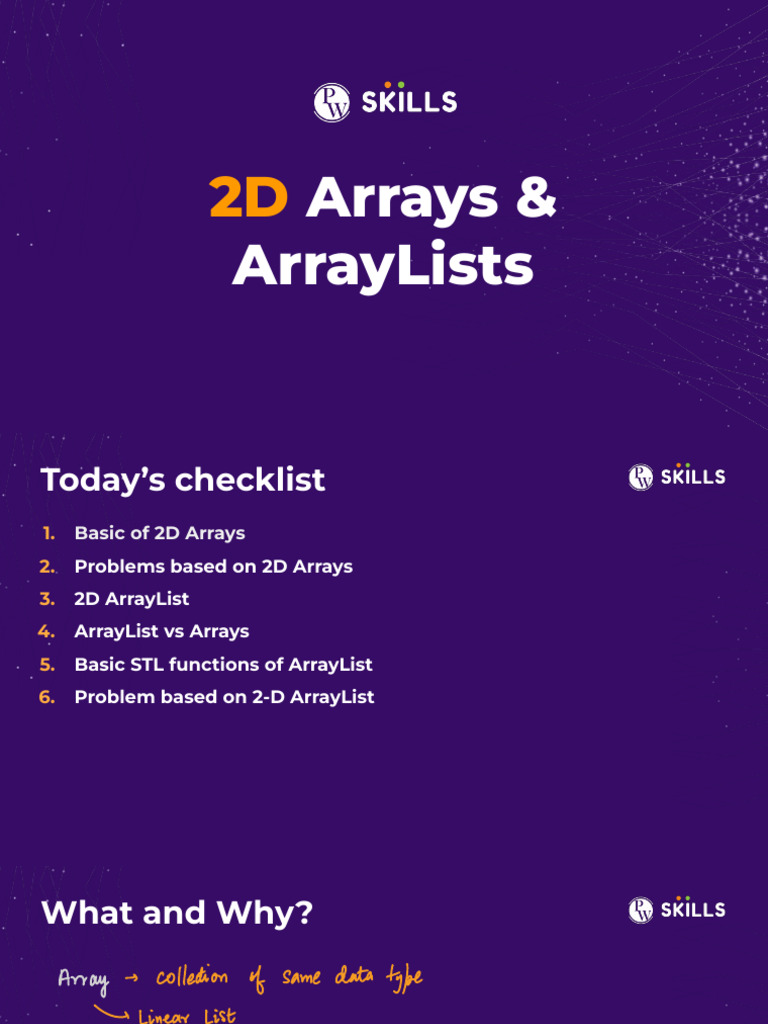 2D Arrays&ArrayList PDF | PDF | Matrix (Mathematics) | Integer ...