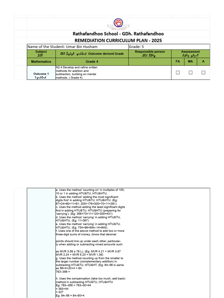 Umar Bin Husham-RCP - MATH | PDF