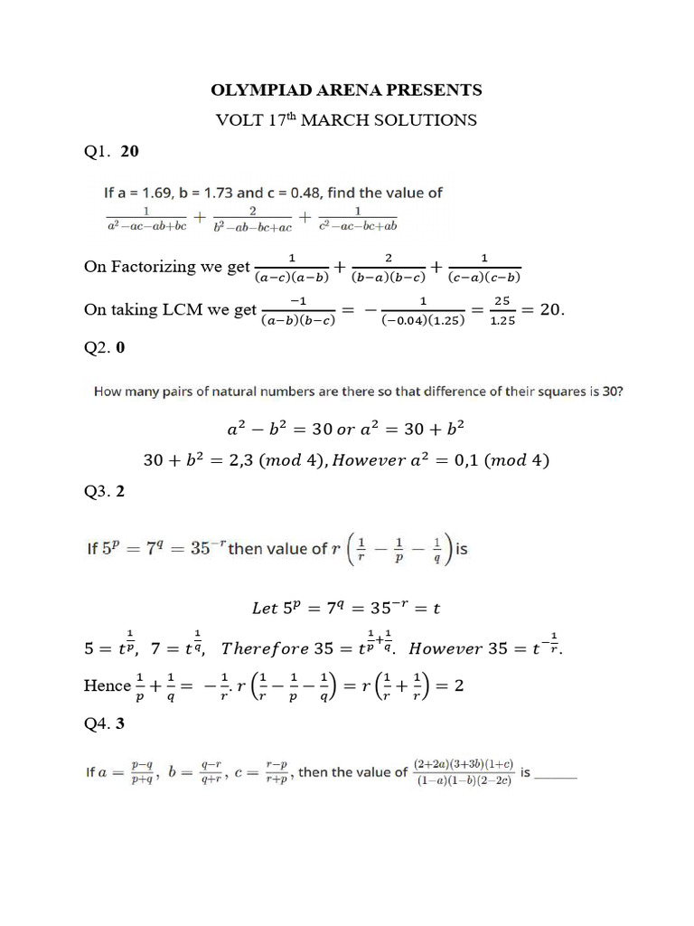 Volt Solutions | PDF | Elementary Geometry | Geometric Shapes