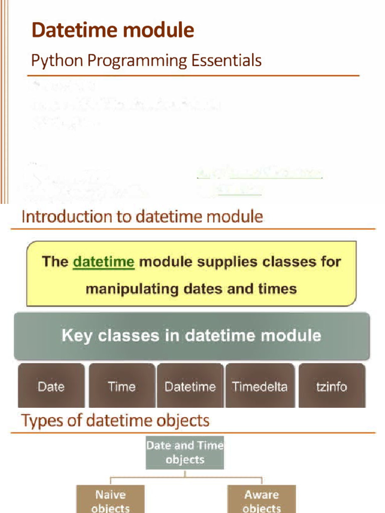 Unit 3 Datetime Module | PDF