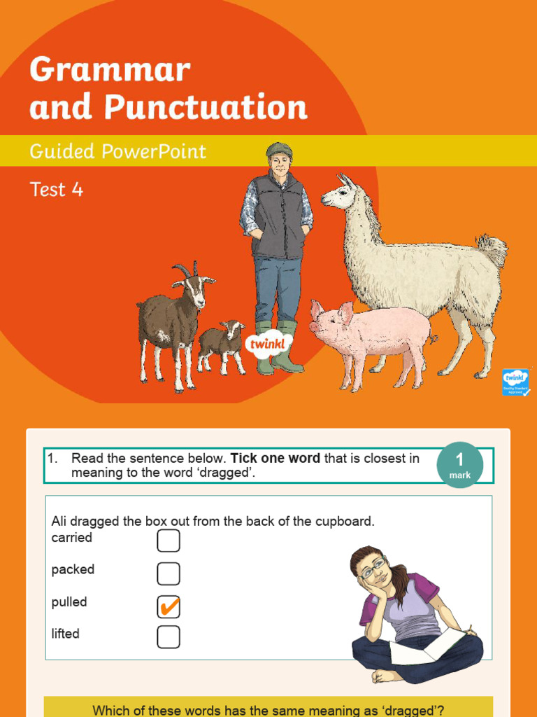 Year 6 Grammar and Punctuation Test 4 | PDF | Verb | Grammatical Tense